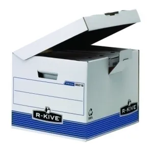 CONTENEDOR DE ARCHIVOS FELLOWES BANKERS BOX 370X350X293MM AZUL CON TAPA FIJA PARA 4 ARCHIVADORES TAMAÑO  A4