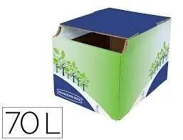BANKERS BOX PAPELERA DE SOBREMESA EN CARTON ONDA B - CAPACIDAD 16 LITROS - CERTIFICACION FSC - IDEAL PARA RECICLADO DE PAPEL