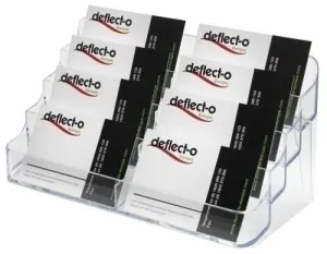 PORTATARJETAS SOBREMESA DEFLECT-O 8 COMPARTIMENTOS HORIZONTAL CRISTAL