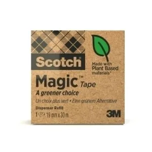 SCOTCH MAGIC CINTA ADHESIVA - 66% ADHESIVO VEGETAL - 19MM X 30M - COLOR TRANSPARENTE
