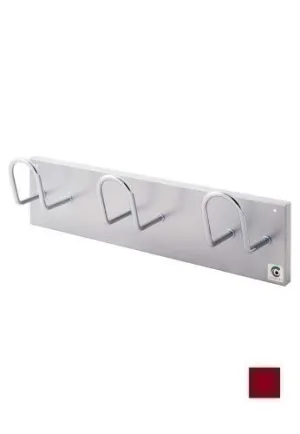 PERCHERO PARED CLINDRO H-13 3 COLGADORES BURDEOS