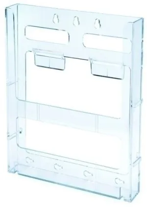 PORTAFOLLETOS SOBREMESA DEFLECT-O LIT-LOC A4 VERTICAL MODULABLE CRISTAL