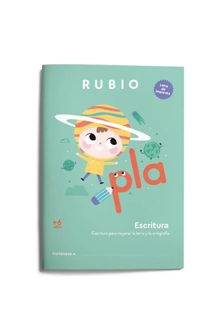 ESCRITURA CON LETRA DE IMPRENTA +6 AÑOS A4 RUBIO