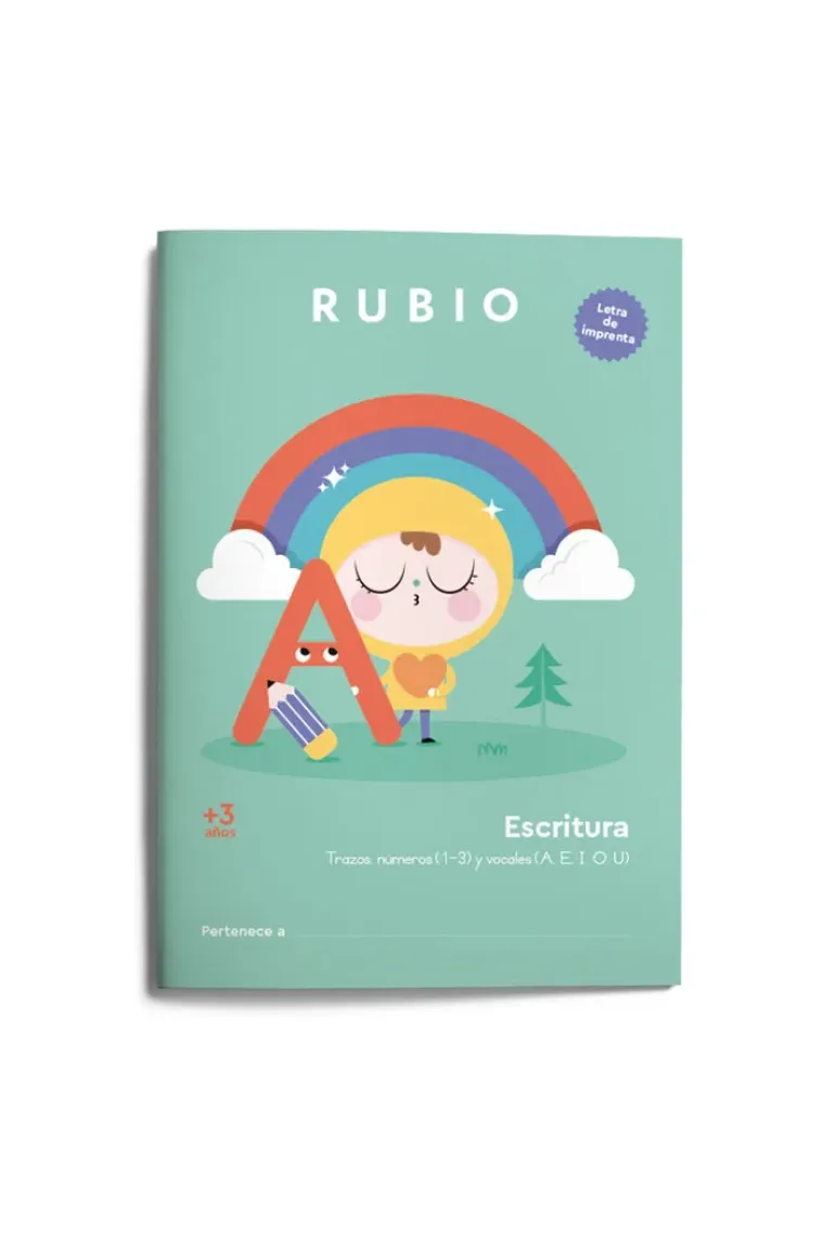 ESCRITURA CON LETRA DE IMPRENTA +3 AÑOS A4 RUBIO