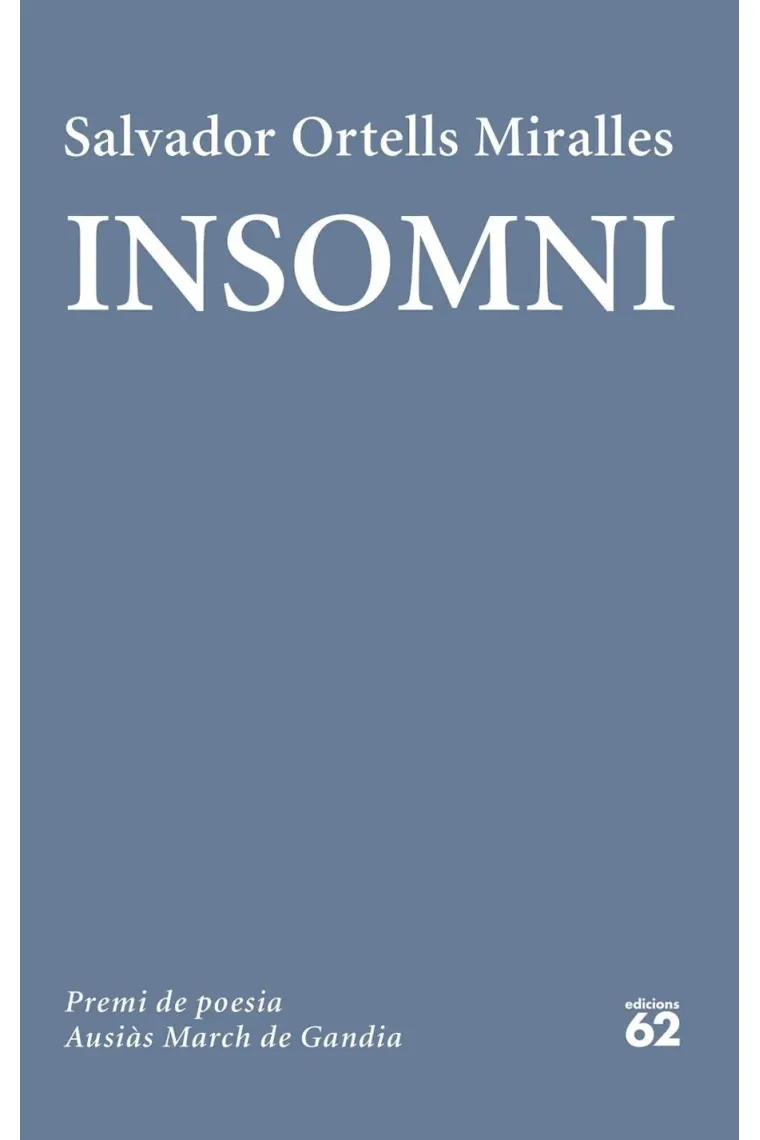 Insomni (Premi Ausias March 2024) (Catalán)