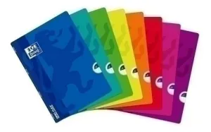 OXFORD OPENFLEX LIBRETA GRAPADA FORMATO A4 CUADRICULADO 4X4MM - 48 HOJAS CON MARGEN - TAPA DE PLASTICO - COLORES SURTIDOS