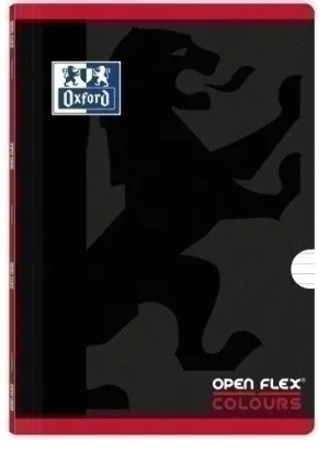 LIBRETA GRAPADA OXFORD SCHOOL OPENFLEX COLOURS A4 48H CON BANDA HORIZONTAL ROJO