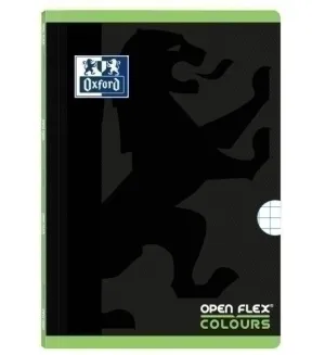 LIBRETA GRAPADA OXFORD SCHOOL OPENFLEX COLOURS A4 48H CON BANDA CUADRIC.5X5 VERDE