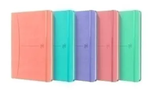 OXFORD SIGNATURE CUADERNO COSIDO TAPA EXTRADURA A5 - 80 HOJAS - TAPA RESISTENTE - 1 LINEA - COLORES SURTIDOS