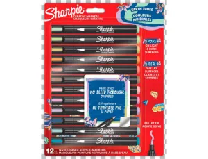 ROTULADOR SHARPIE ACRILICO EARTH TONES BLISTER DE 12 UNIDADES COLORES SURTIDOS