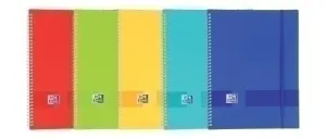OXFORD LIVE & GO A4 CARPETA DE FUNDAS - TAPA DE PLASTICO OPACO - ESPIRAL 40 FUNDAS - COLOR VIVOS