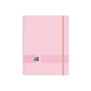 OXFORD LIVE & GO A4 CARPETA DE FUNDAS - TAPA DE PLASTICO OPACO - ESPIRAL DE 40 FUNDAS - COLOR ROSA CHICLE