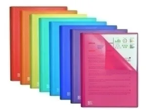 OXFORD URBAN A4 CARPETA DE 100 FUNDAS SOLDADAS A4 - TAPA DE PLASTICO TRANSLUCIDO - COLORES SURTIDOS
