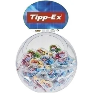 TIPP-EX MINI POCKET MOUSE FASHION EXPOSITOR CON 40 CINTAS CORRECTORAS 5MM X 6M - RESISTENTE - ESCRITURA INSTANTANEA