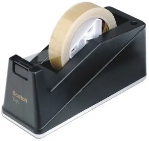 SCOTCH C10 DISPENSADOR DE CINTA ADHESIVA - BASE ANTIDESLIZANTE - COLOR NEGRO