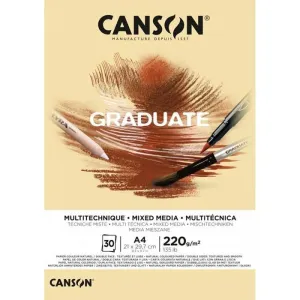 BLOC CANGRAD GRADUATE MIX MEDIA NATURAL 30H A4 220G 625511 400110368