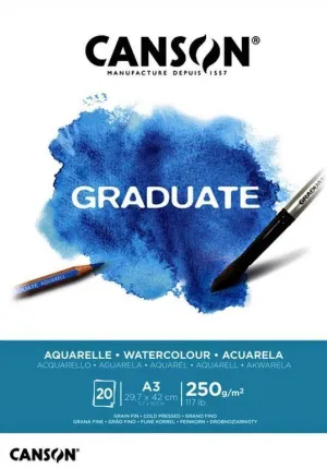 CANSON BLOC CANGRAD GRADUATE ACUARELA 20H A3 250G. 625506 40011375