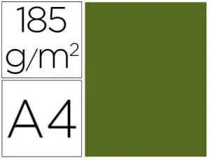 CANSON GUARRO PACK DE 50 CARTULINAS IRIS A4 DE 185G - 21X29.7CM - COLOR VERDE SAFARI