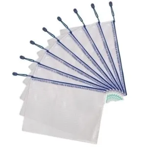 DOSIER SOBRE TARIFOLD CREMALLERA PVC A4 AZUL PACK DE 8
