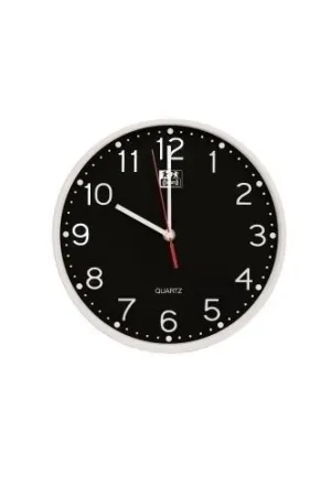 RELOJ PARED OXFORD CALM NEGRO ANALOGICO 25 CM Ø (PILA INCLUIDA)