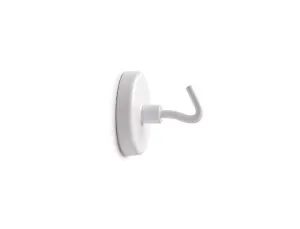 IMAN MAUL DE POTENCIA CON GANCHO 36 CM DIAMETRO PESO MAX. 6 KG COLOR BLANCO PACK DE 5 UNIDADES