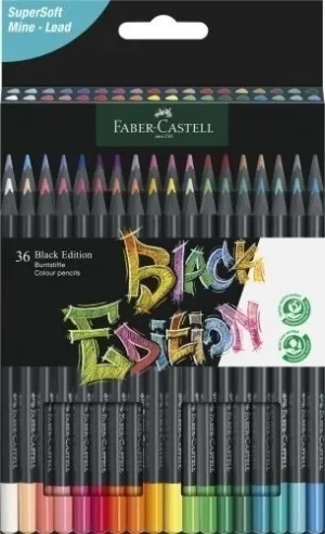 LAPICES COLOR FABER CASTELL BLACK EDITION ESTUCHE DE 36