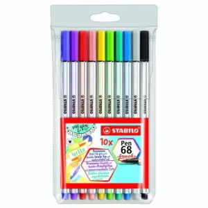 ROTULADOR STABILO PEN-68 BRUSH/10COL. 081412