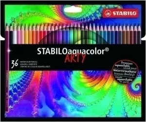 LAPICES ACUARELABLES STABILO AQUACOLOR ARTY LINE ESTUCHE CARTON DE 36