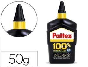 PATTEX 100% ADHESIVO VERSATIL - 50GR - 100% INGREDIENTES ACTIVOS - 0% DISOLVENTES - FUERTE EN CUALQUIER CONDICION
