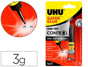 PEGAMENTO UHU INSTANTANEO CONTROL TECNOLOGIA STOP 3 GR