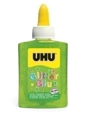 COLA GLITTER GLUE UHU BOTE DE 88ML VERDE