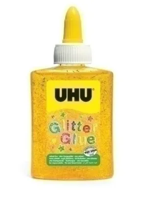 COLA GLITTER GLUE UHU BOTE DE 88ML AMARILLO