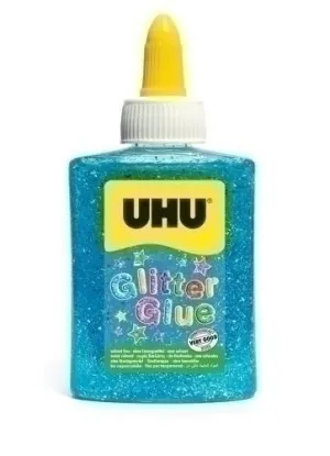 COLA GLITTER GLUE UHU BOTE DE 88ML AZUL