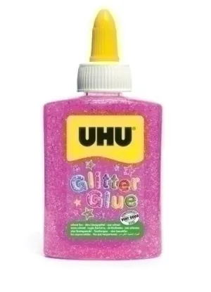 COLA GLITTER GLUE UHU BOTE DE 88ML ROSA