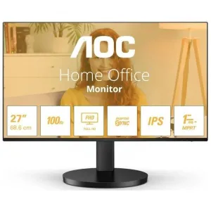 AOC MONITOR 27 LED IPS FULLHD 1080P 100HZ - RESPUESTA 1MS - ANGULO DE VISION 178° - ALTAVOCES INCORPORADOS - HDMI, VGA, AUDIO - MONTAJE VESA