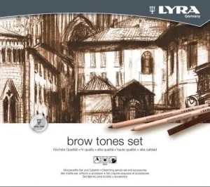 SET LYRA REMBRANDT TONOS MARRONES CAJA METALICA DE 25