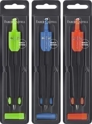 COMPAS FABER CASTELL ESCOLAR COLORES SURTIDOS (3 COL.)