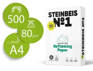 PAPEL STEINBESS RECICLADO A4 80GR 500H BLANCO
