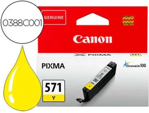 CANON CLI571 AMARILLO CARTUCHO DE TINTA ORIGINAL - 0388C001