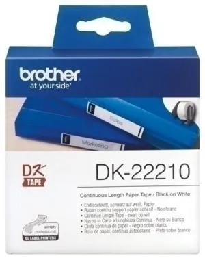 ETIQUETAS BROTHER CONTINUA PAPEL BLANCO  29 MM ROLLO 30,48 M (DK22210)