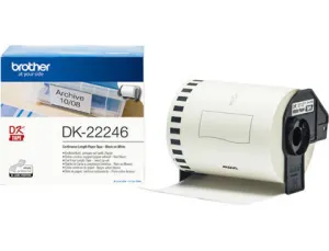 BROTHER DK22246 - ETIQUETAS ORIGINALES DE TAMAÃ±O PERSONALIZADO - ANCHO 103MM X 30,48 METROS - TEXTO NEGRO SOBRE FONDO BLANCO