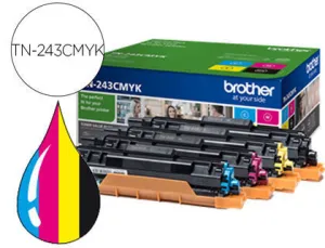 BROTHER TN243 PACK DE 4 CARTUCHOS DE TONER ORIGINALES - TN243CMYK