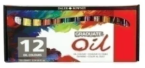 DALER ROWNEY GRADUATE PACK DE 12 PINTURAS AL OLEO - TUBOS DE ALUMINIO - 22ML - COLORES SURTIDOS