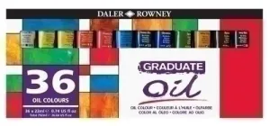 DALER ROWNEY GRADUATE PACK DE 36 PINTURAS AL OLEO - TUBOS DE ALUMINIO - 22ML - COLORES SURTIDOS