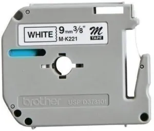 CINTA DE ROTULAR BROTHER NO LAMINADA 8M 9MM BLANCO SOBRE NEGRO