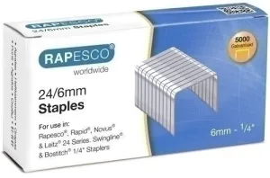 GRAPAS RAPESCO STANDARD 24/6 MM. GALVANIZADAS CAJA DE 5000