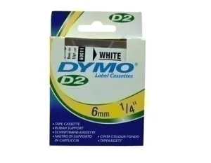 CINTA DE ROTULAR DYMO LM D2 FONDO 10M 6MM BLANCO (60611)