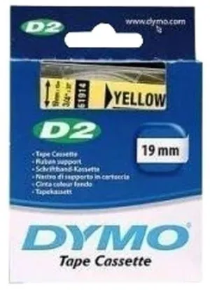 CINTA DE ROTULAR DYMO LM D2 FONDO 10M 19MM AMARILLO (61914)