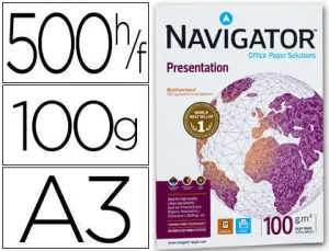PAPEL NAVIGATOR A3 100GR. P500