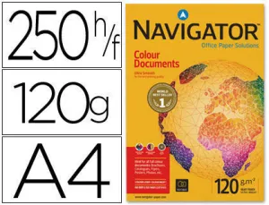 PAPEL NAVIGATOR A4 120GR. BLANCO PAQUETE 250HOJAS 029996